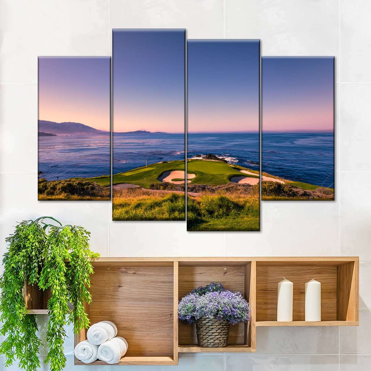 Pebble Beach Blue Sky Wall Art