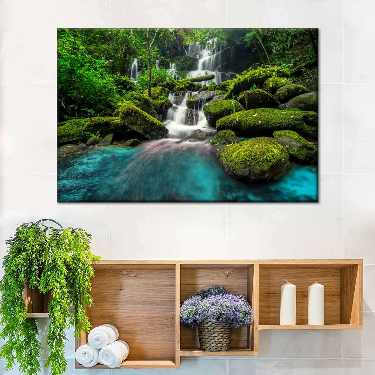 Tropical Waterfall Wall Art