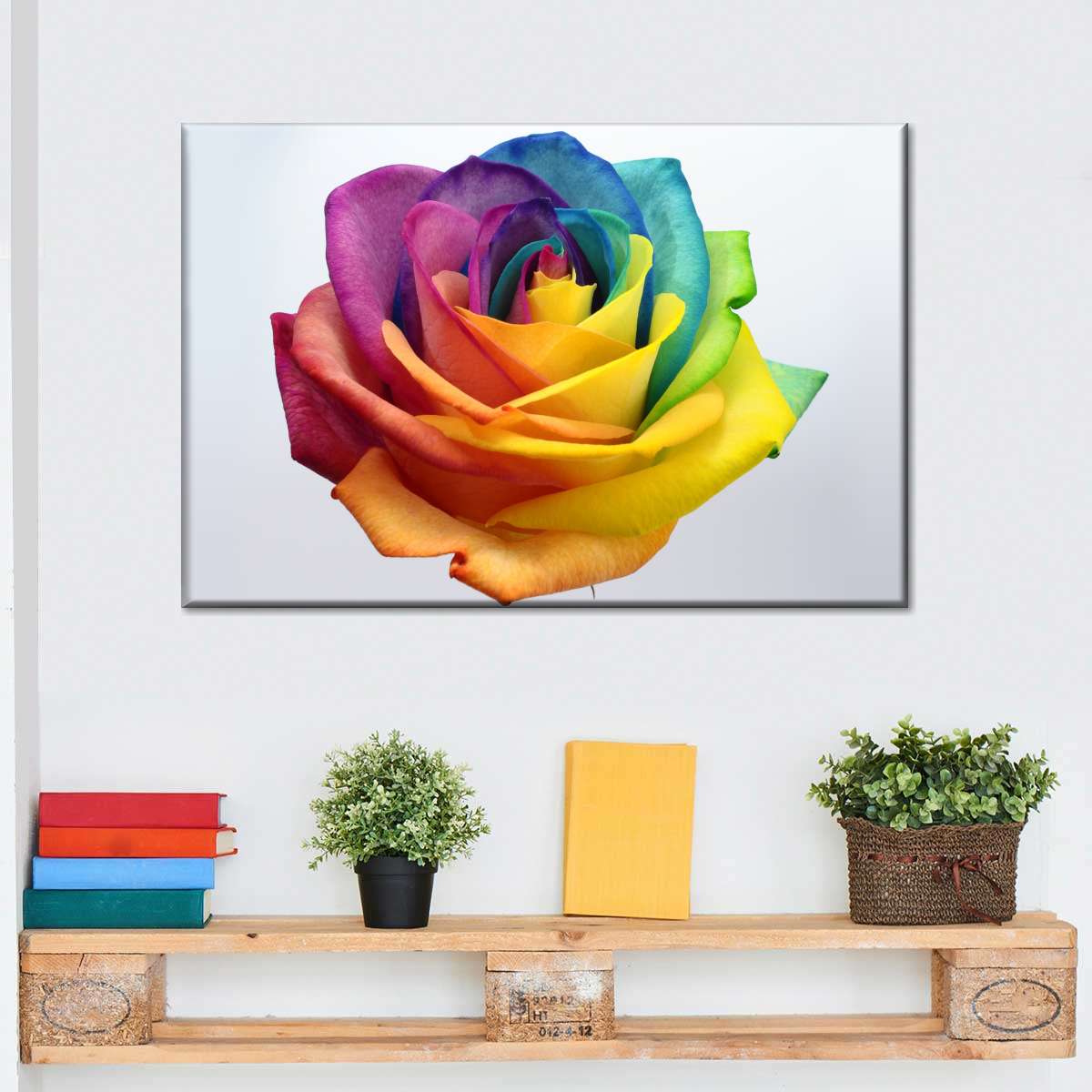 Rainbow Rose Wall Art