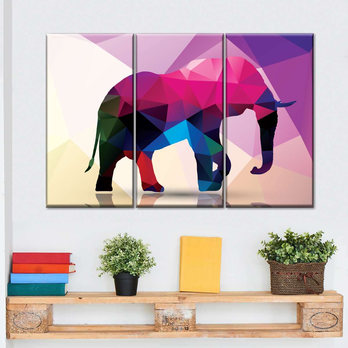 Geometric Elephant Wall Art