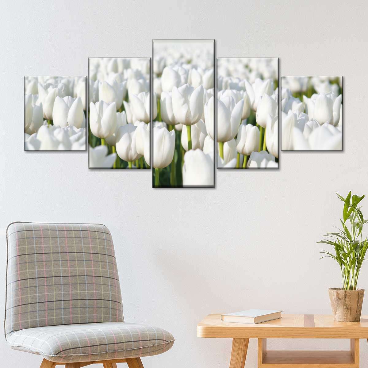 Endless White Tulips Wall Art