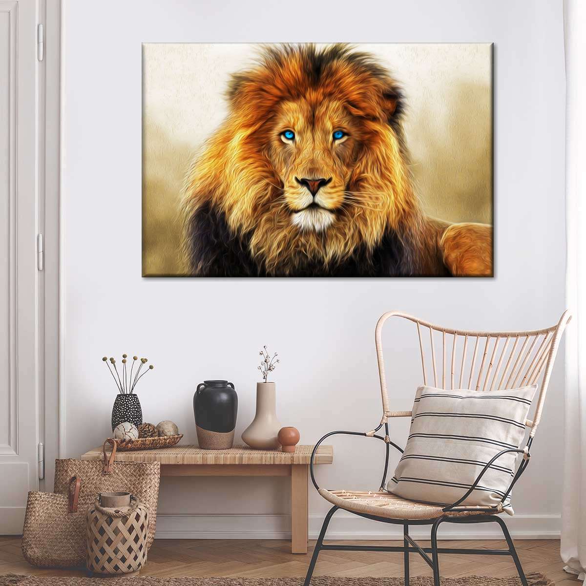 Blue Eyed Lion Wall Art