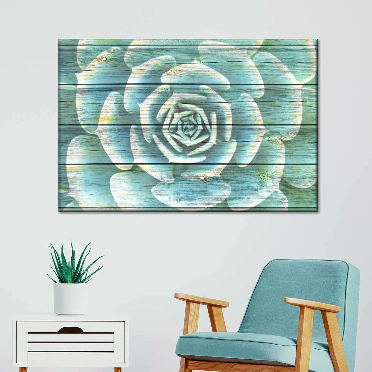 Succulent Plant Bloom Wall Art