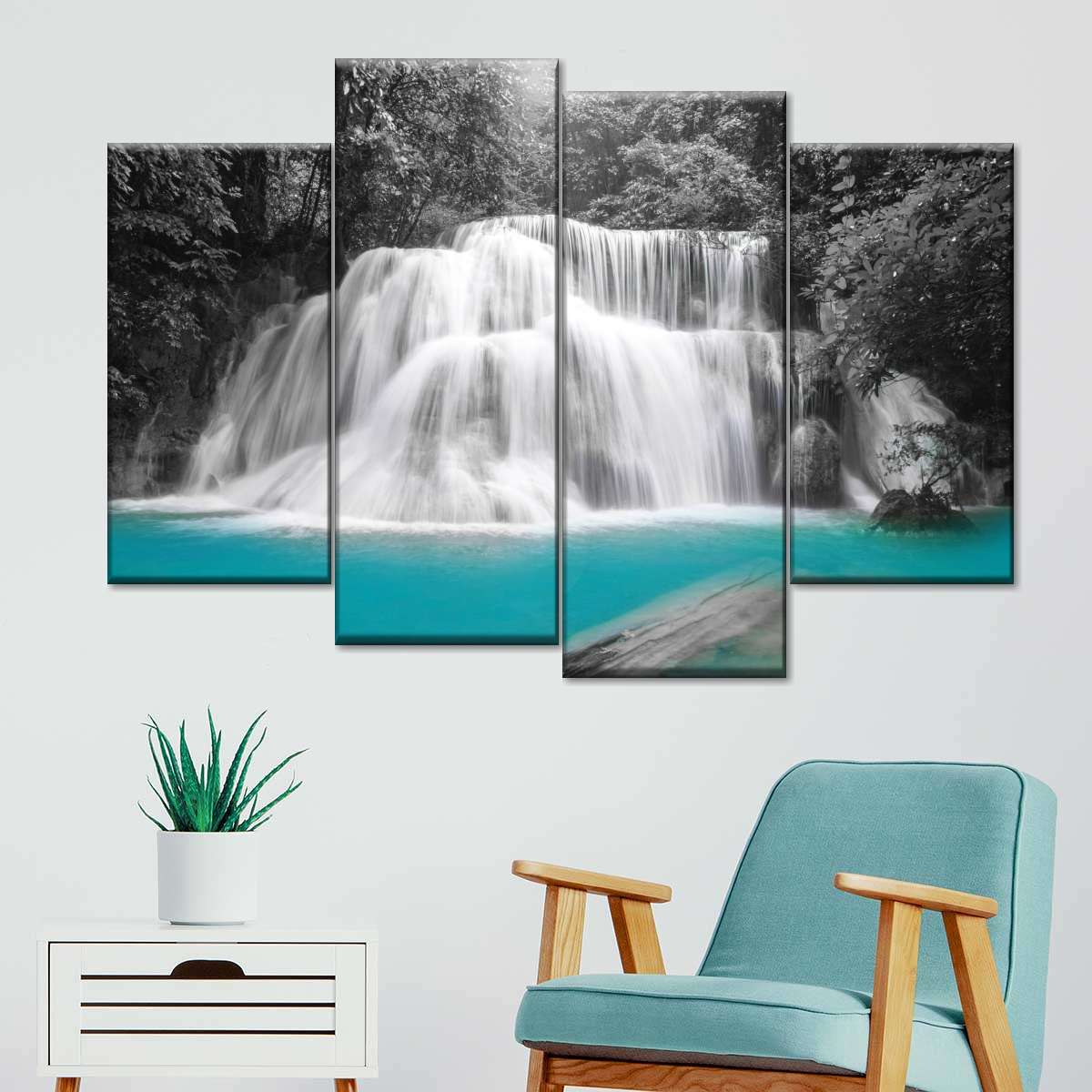 Pop Rainforest Waterfall Wall Art