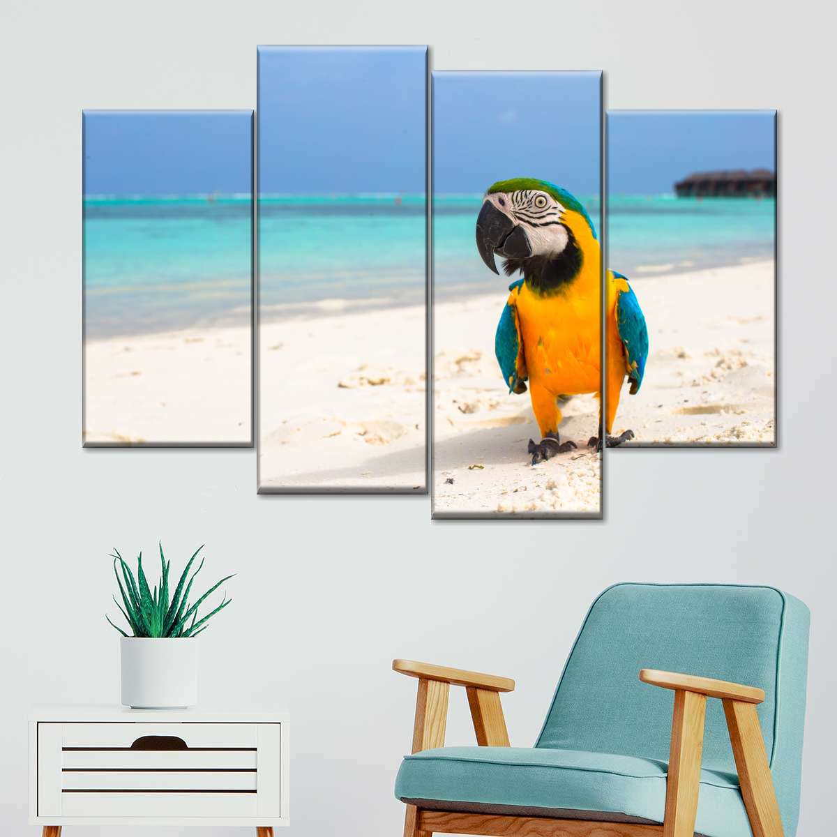 Parrot On Summer Day Wall Art